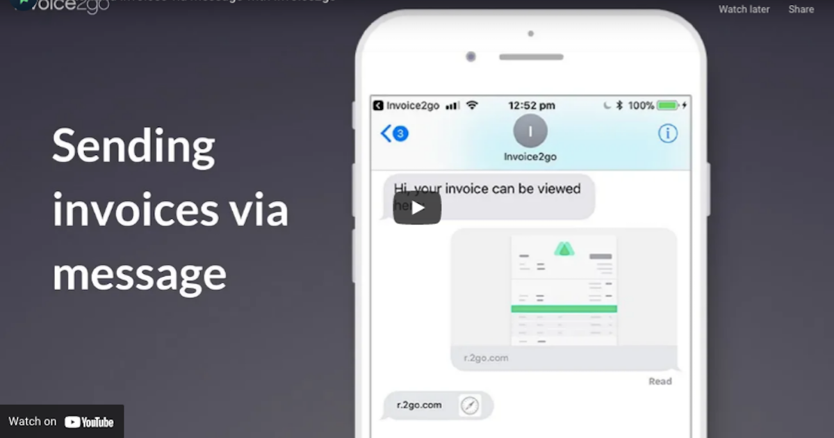 New: Sending Invoices Via Message | Invoice2go