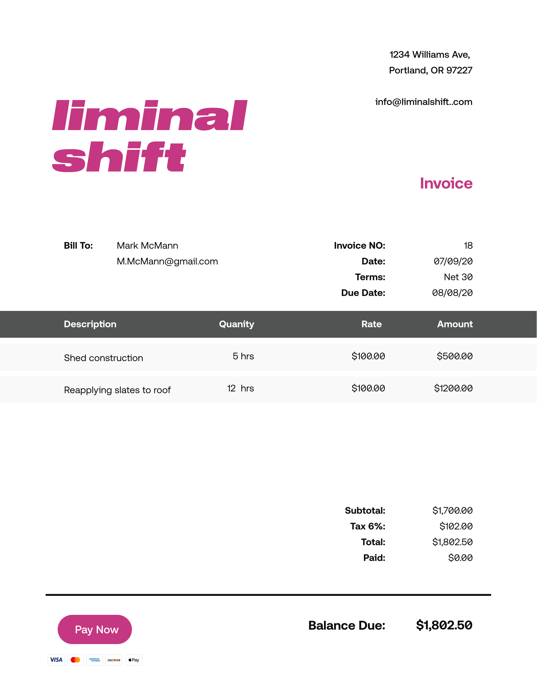 46+ Simple Invoice Example Canada Background