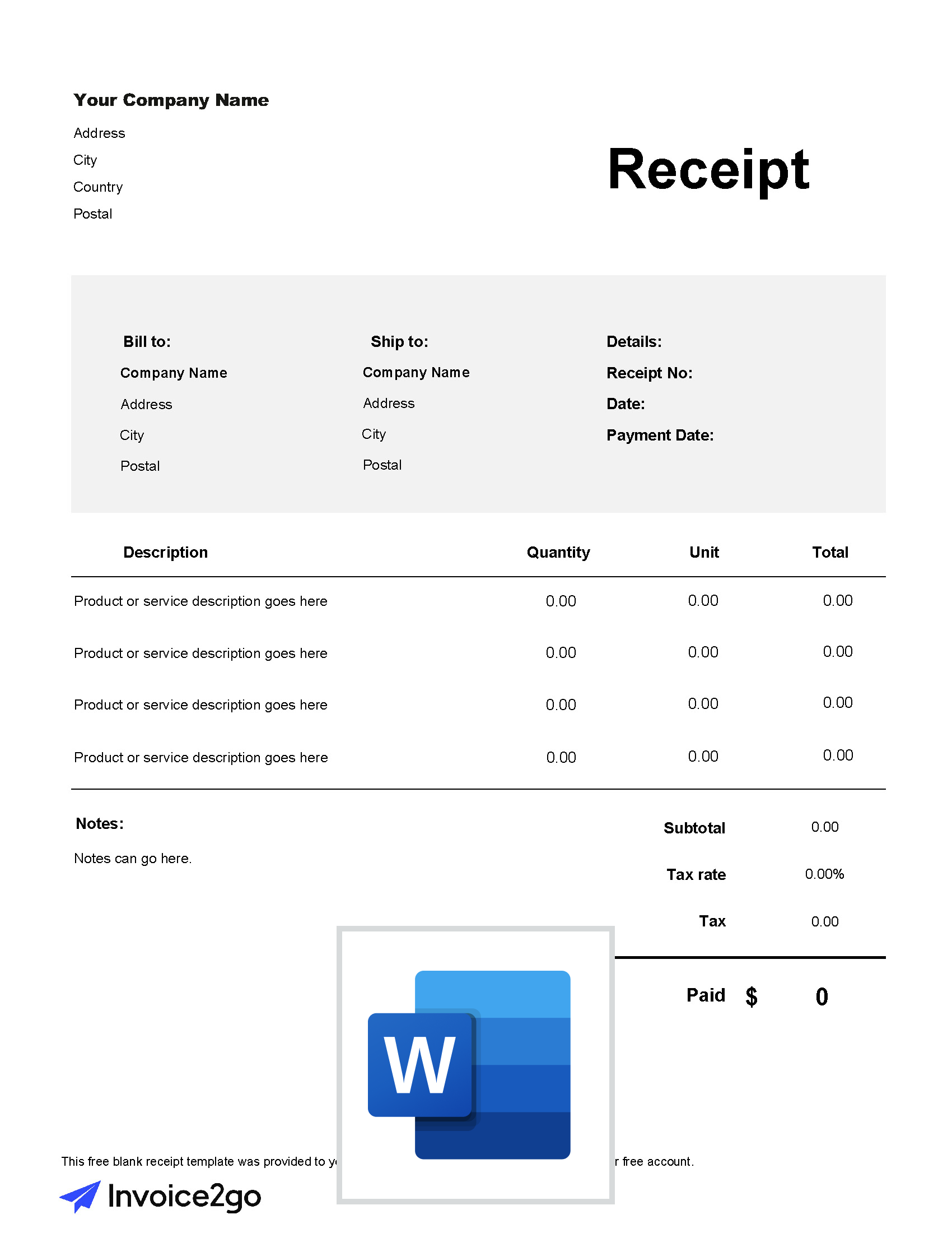 How to Create A Quantity Receipt Or Cost Receipt