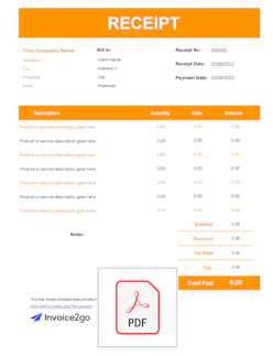 Free Itemized Receipt Template | Invoice2go