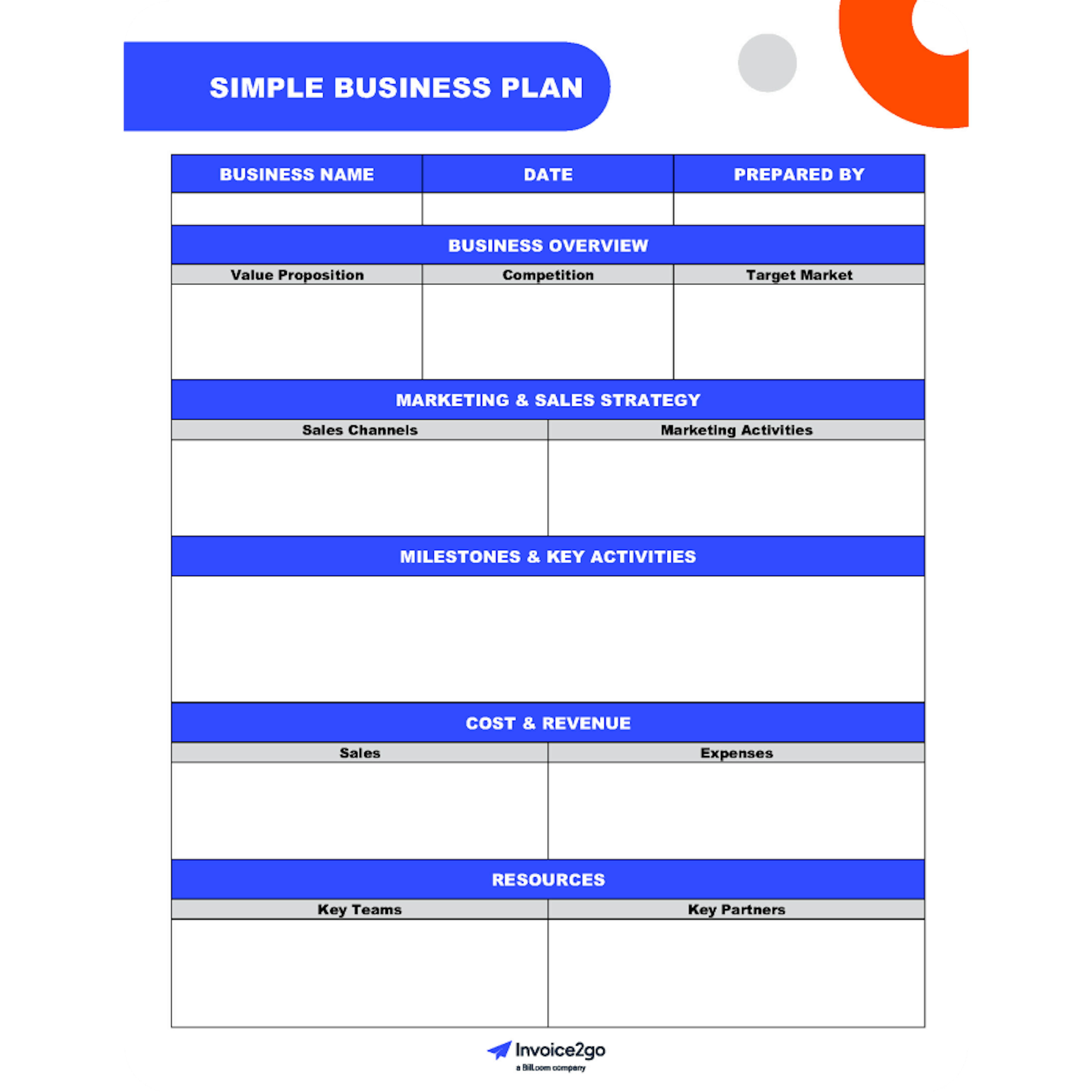 Downloadable Simple Business Plan Templates Invoice2go downloadable-simple-business-plan-templates-invoice2go